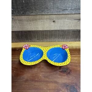 Pier 1 Imports Sunglasses Chip Dip Snack Dish Bowl Pool Party 4th July Candy